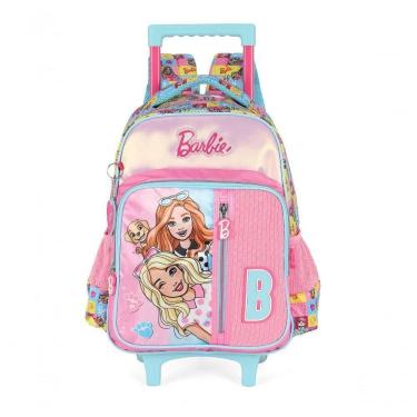 Imagem de Mochila Com Rodas Barbie Rosa - Unico Rosa