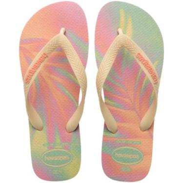 Imagem de Chinelo Havaianas Top Fashion Feminino - Laranja e Rosa, 33/34