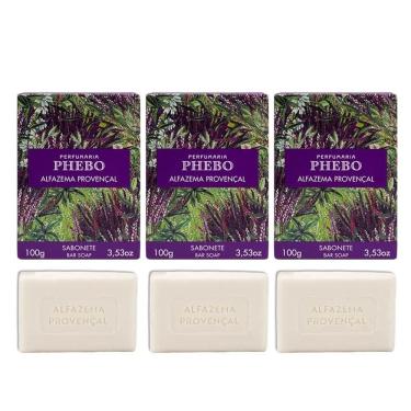 Imagem de Kit 3 Sabonete Phebo Alfazema Provençal Em Barra Cremoso 100g