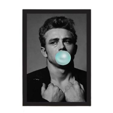 Imagem de Quadro James Dean Bubble Gum 33X24Cm Moldura Preta