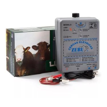 Imagem de Eletrificador Cerca Rural 80Km 12V Luz E Bateria Lb80 Zebu