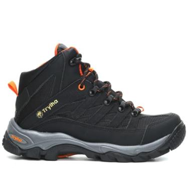 Imagem de Trylha Bota Coturno Adventure Hiking Crestwood Impermeável em Couro, Waterproof, Trekking (1, Preto, Normal, BR, Adulto, Numérico, 40)