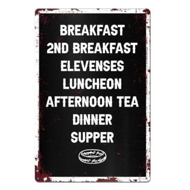 Imagem de Placa engraçada de cozinha estilo vintage para decoração de parede de cozinha doméstica, presente para amantes de filmes 20 x 30 cm