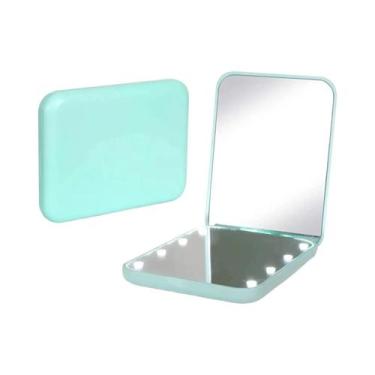 Imagem de Espelho De Maquiagem Compacto LED Portátil Para Viagem, Espelho Ilumin