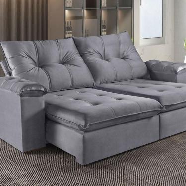 Imagem de Sofá Retrátil E Reclinável 2 Lugares M-194 Estofados Martins Grafite