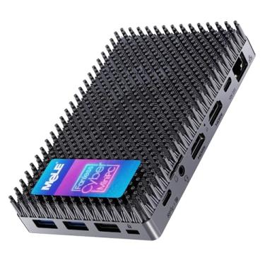 Imagem de MeLE Mini PC Cyber X1 - N150, PC sem ventilador, 32 GB de RAM, 512 GB de armazenamento, Wi-Fi 2,4/5G, USB-C totalmente funcional, desktop de tela tripla 4K em casa, escritório, educação