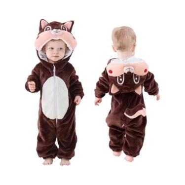 Imagem de Macacão De Inverno Para Bebê Com Capuz De Dinossauro Para Halloween, C