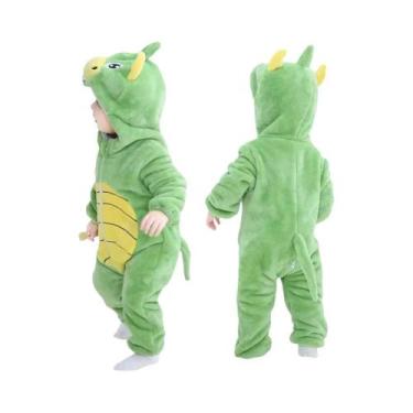 Imagem de Macacão De Inverno Para Bebê Com Capuz De Dinossauro Para Halloween, C
