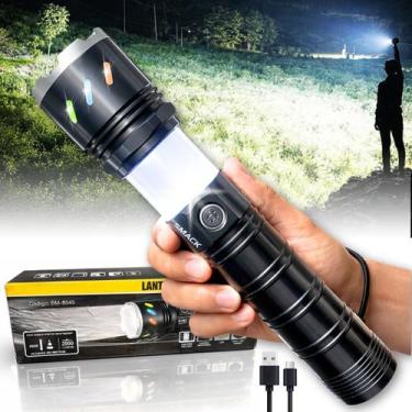 Imagem de Lanterna Tática LED XHP190 Potente Recarregável Zoom Bateria 9000mAh C