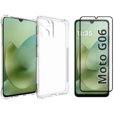 Imagem de Capa Capinha Case Anti Impacto + Pelicula Vidro 3d Motorola Moto G06 -