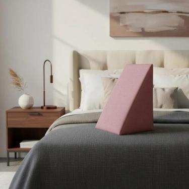 Imagem de Travesseiro Cunha de Encosto Apoio Para Repouso Descanso Leitura Trian