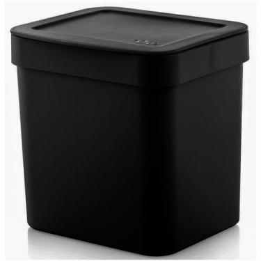 Imagem de Lixeira 4,7 Litros Com Tampa de Pia Cozinha Trium - LX 505 Ou, Preto