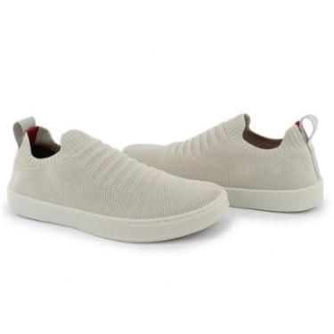 Imagem de Tênis Knit Trançado Casual Masculino Slip On Malha Respirável Sem Cadarço Super Leve e Confortável-Masculino
