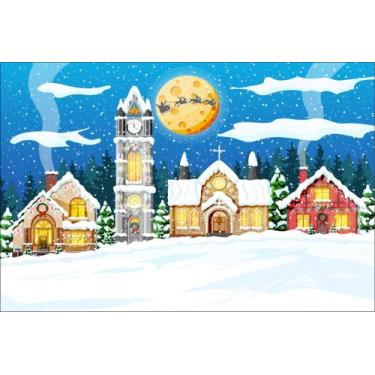 Imagem de Painel de Lona Natal Noite Esperando Papai Noel - Fabrika de Festa, 12