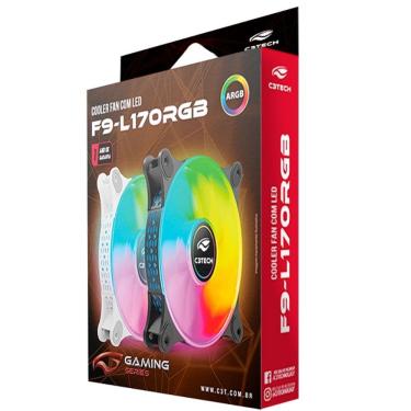 Imagem de Cooler FAN F9-L170BK ARGB 12CM C3 TECH Gaming