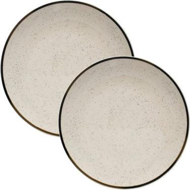 Imagem de Kit Jogo Pratos Rasos Jantar 12 Pessoas 12 Peças Unni Brisa