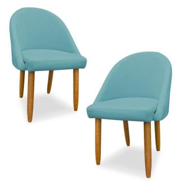 Imagem de Kit 2 Cadeiras Poltrona Lua Decorativas  Design Moderno para Jantar e 