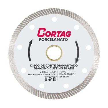 Imagem de Disco Diamantado 110mm Porcelanato 4.3-8 - Cortag Turbo Para Cerâmica