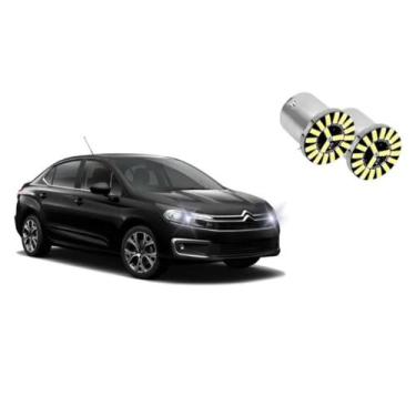 Imagem de Kit Led Premium Drl Luz Diurna Citroën C4 Lounge 2 Polos Branco Branco