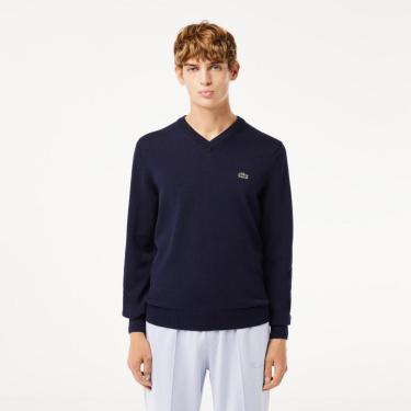 Imagem de Suéter Lacoste de Algodão Orgânico com Gola V Masculino-Masculino