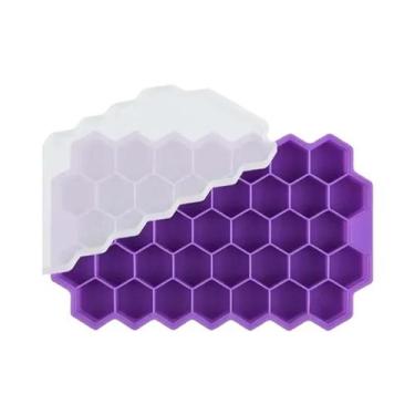 Imagem de Forma De Gelo De Silicone Com 148 Compartimentos E Tampa, Fácil De Des