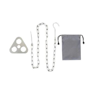 Imagem de Suporte Triangular Desmontável De Aço Inoxidável Para Churrasqueira Ex