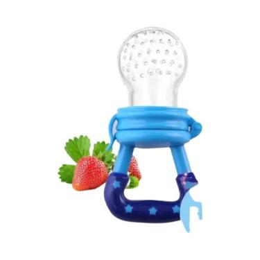 Imagem de Mordedor De Silicone Para Bebês Com Alimentador De Frutas Congeladas F