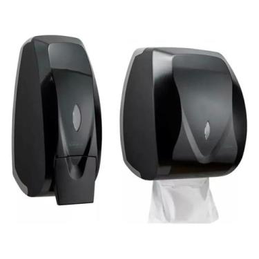 Imagem de Kit Velox Saboneteira Preta + Toalheiro Preto - Premisse
