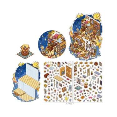 Imagem de Adesivos De Cena Em Miniatura 3D Kawaii, Brinquedos DIY, Jogos, Scrapb