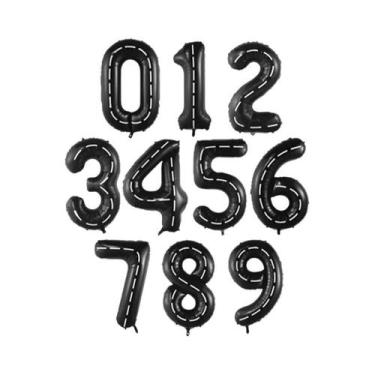 Imagem de Balões De Aniversário De 40 Polegadas Em Folha, Balões De Hélio Com Nú