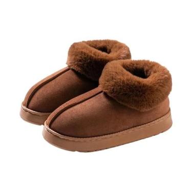 Imagem de Botas De Inverno Femininas Da Moda, Confortáveis E Macias, Com Pelúcia