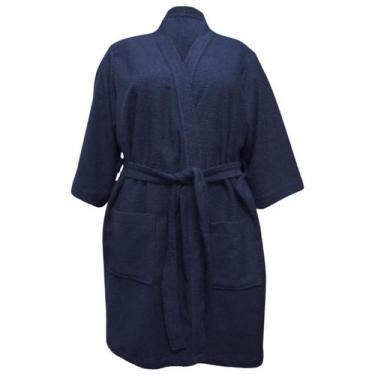 Imagem de Roupão Masculino Feminino em Microfibra Macio Robe Hobby Inverno Tam M