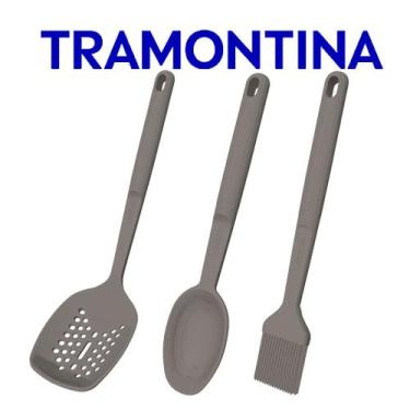 Imagem de Jogo De Utensílios Tramontina Softta Em Silicone 3 Peças Escumadeira  