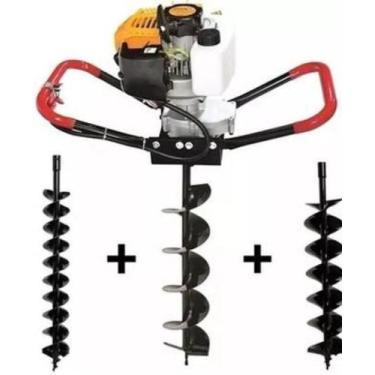 Imagem de Perfurador De Solo Gasolina 52Cc Com 4X1 Brocas Profissional - Nakan