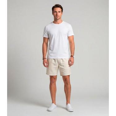 Imagem de Bermuda Masculina Com Bolsos E Cós Elástico Rox Bege, GG, Bege