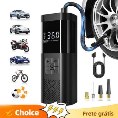 Imagem de Bomba De Ar Portátil Sem Fio Para Carro 150PSI Com Medidor Digital, In