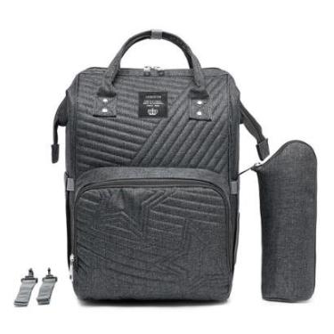 Imagem de Mochila Bolsa Maternidade Bebê Mamãe Lequeen Porta Mamadeira Térmico Original-Feminino