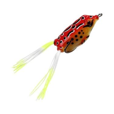 Imagem de Isca Artificial Sapo Flutuante Preta Com Anzol Duplo Ponta Virada Para