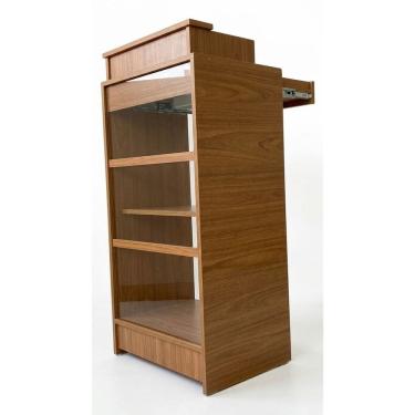 Imagem de Balcão Caixa Lojas E Comércios 100% Mdf Amadeirado Desmontado - Suprema Móveis