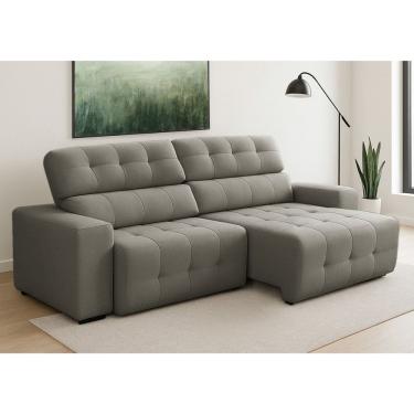 Imagem de Sofa 4 Lugares Retratil Reclinavel 250cm Veludo Atualle Ferguile