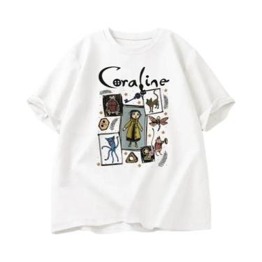 Imagem de Camiseta De Halloween Coraline Assustadora Para Mulheres E Homens, Est