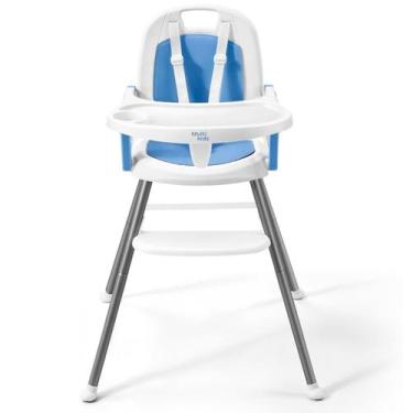 Imagem de Cadeira de Alimentação 3 em 1 Regulavel Berry Baby Azul Multikids