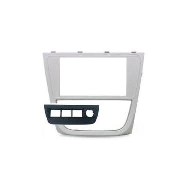 Imagem de Moldura 2 Din VW G5 Gol, Saveiro, Voyage Suporte 4 Botões - Prata - Fi