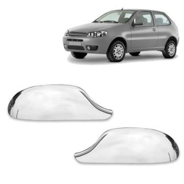 Imagem de Kit Aplique Cromado Capa Retrovisor Palio Siena Strada G3 2004 2005 20