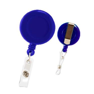Imagem de Porta Crachá Retrátil Roller Clip Azul Leitoso 10 Unidades - INDCARD A