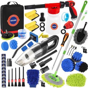Imagem de Kit de Limpeza para Carro GASLIKE 63 Peças - Com Pistola de Espuma e A
