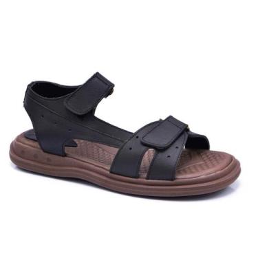 Imagem de Sandália Masculina 100% Couro Legítimo Confortável - Ferrara Calçados,