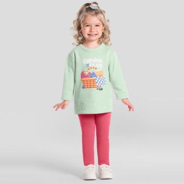 Imagem de Conjunto infantil menina em moletom de frutinhas Brandili