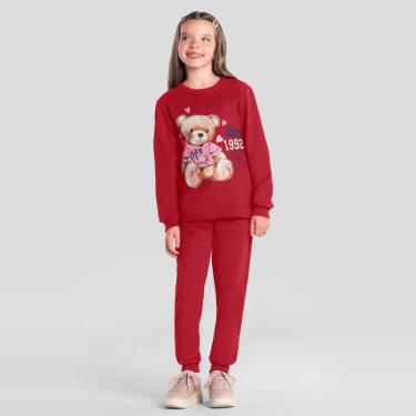 Imagem de Conjunto infantil menina de urso com glitter Brandili