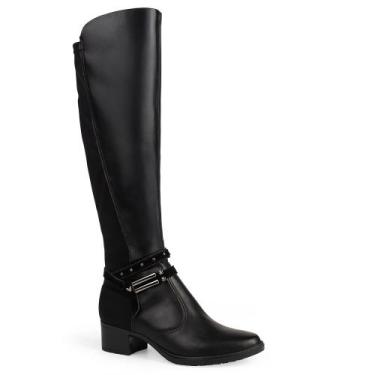 Imagem de Bota Cano Longo Mississipi J0331 Feminina - Preta, Preto, 37